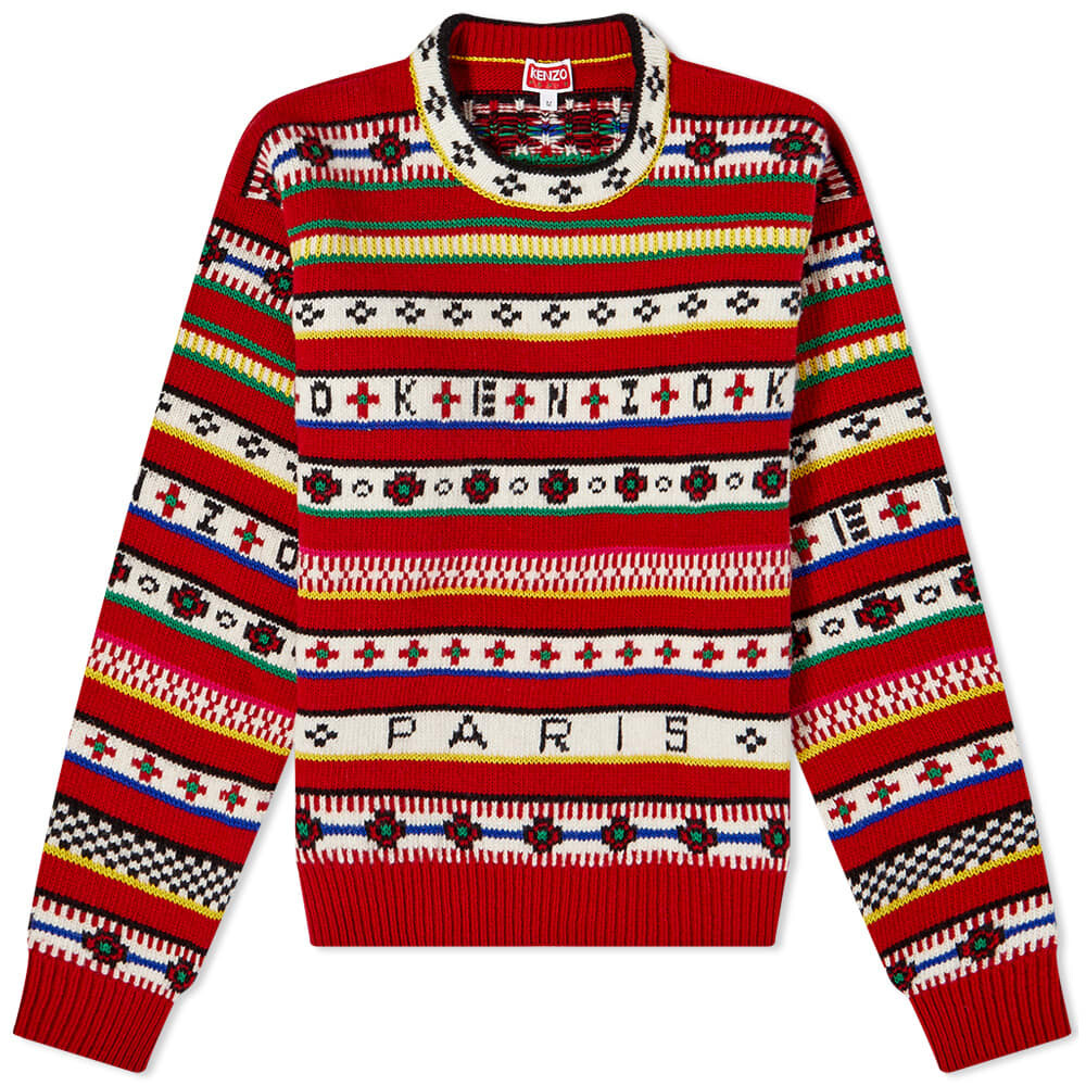 

Джемпер Kenzo Fairisle Knitted Logo Jumper, Коричневый