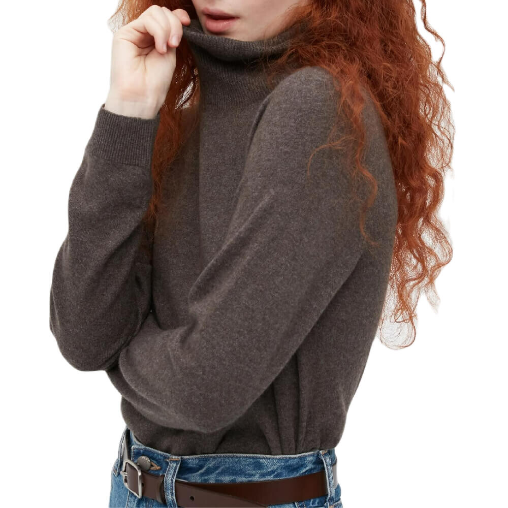 

Джемпер Uniqlo Cashmere 3D Knit Seamless Turtleneck, коричневый