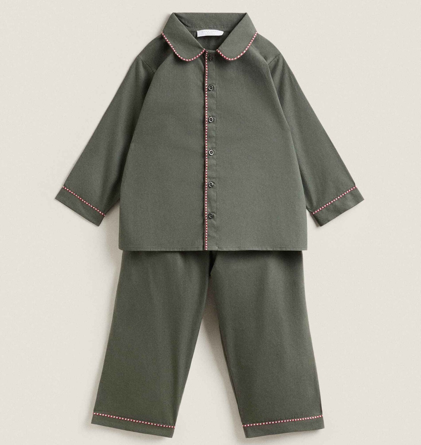 

Пижама Zara Home Childrens Contrast Christmas, темно-зеленый