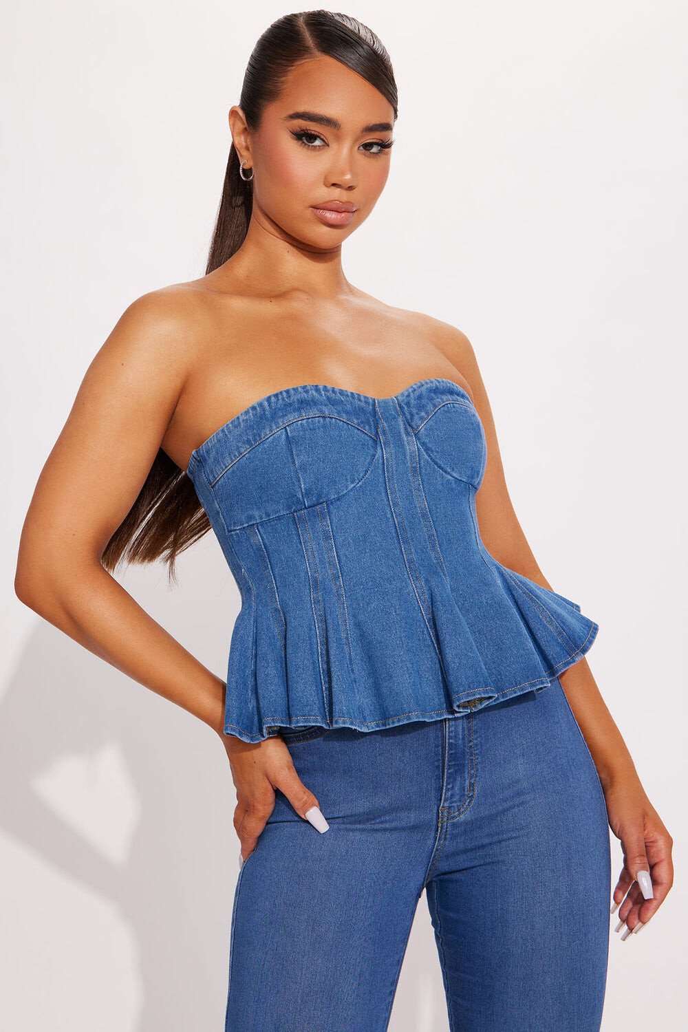 

Топ Fashion Nova IBT28207N, синий