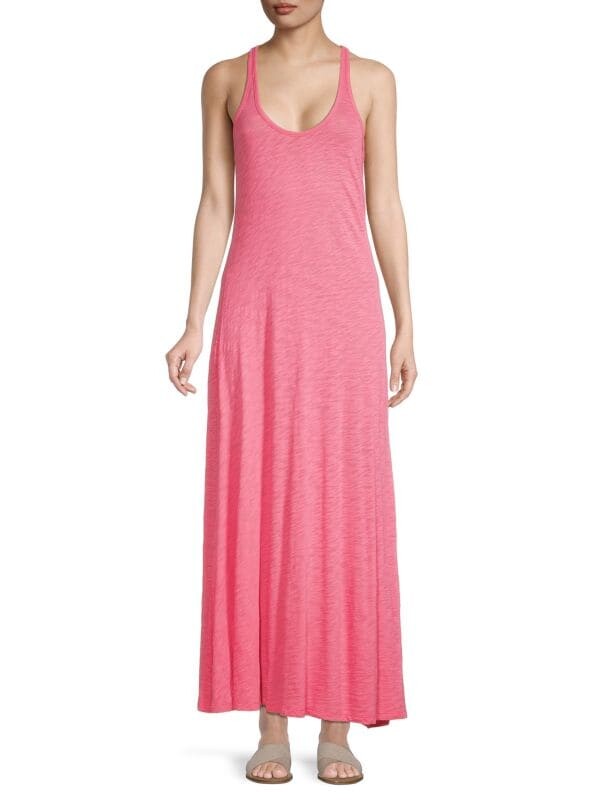 

Платье макси из меланжевой майки ATM Anthony Thomas Melillo Pink