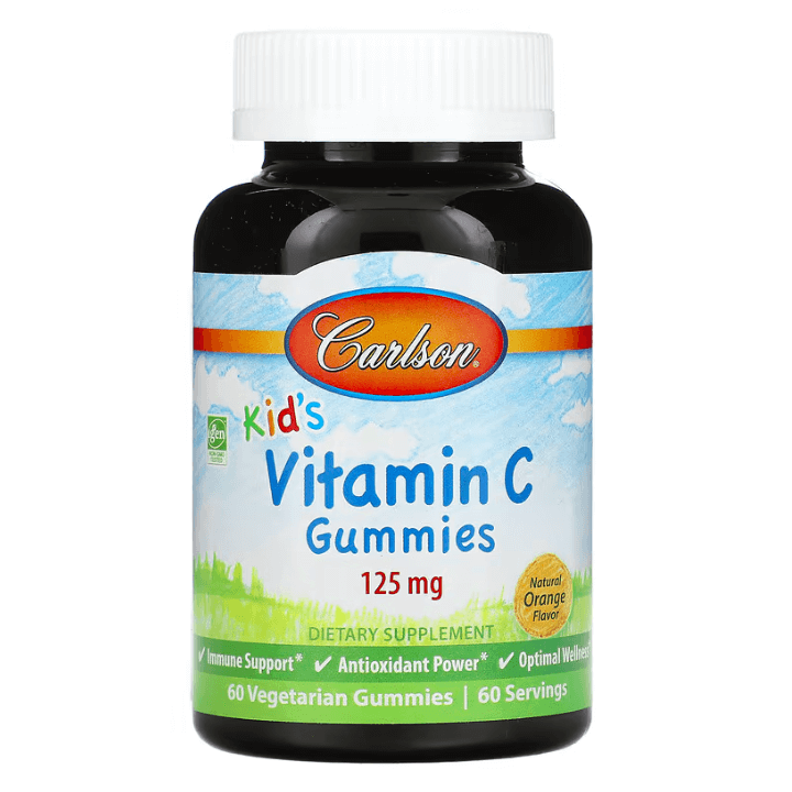 Витамин C Carlson Kid's 125 мг, 60 конфет жевательные конфеты gummiology c витамином b 100 штук