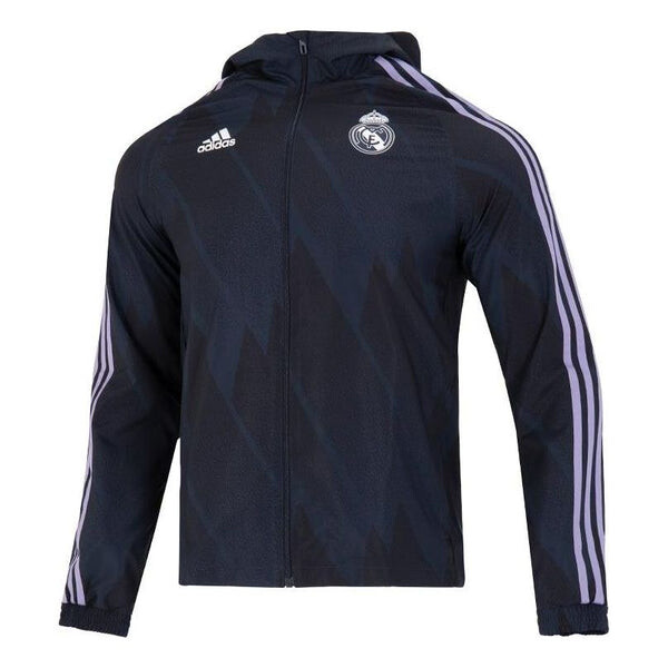 

Куртка Adidas Logo Printing Hooded Zipper Blue, Синий