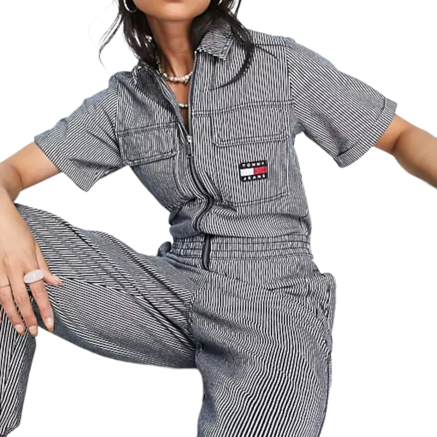 

Комбинезон Tommy Hilfiger Cotton Flag Logo, синий
