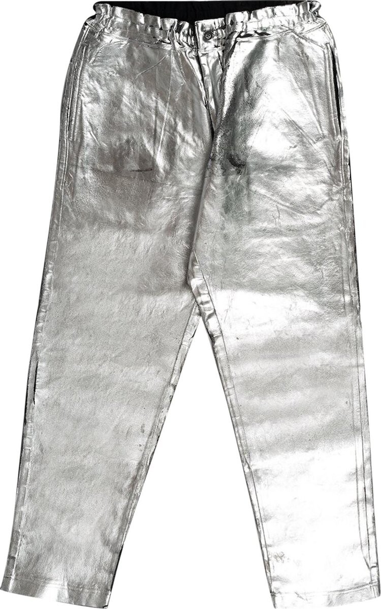 

Брюки Comme des Garçons Homme Plus Smooth Garment Foil Print Pants 'Black/Silver', черный