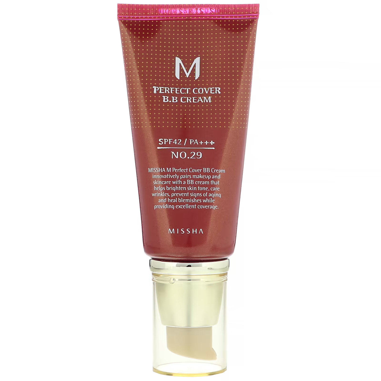 BB-крем Missha M Perfect Cover SPF 42 PA, оттенок № 29 натуральный бежевый, 50 мл missha m perfect cover bb крем spf 42 pa оттенок 21 светло бежевый 50 мл 1 7 унции