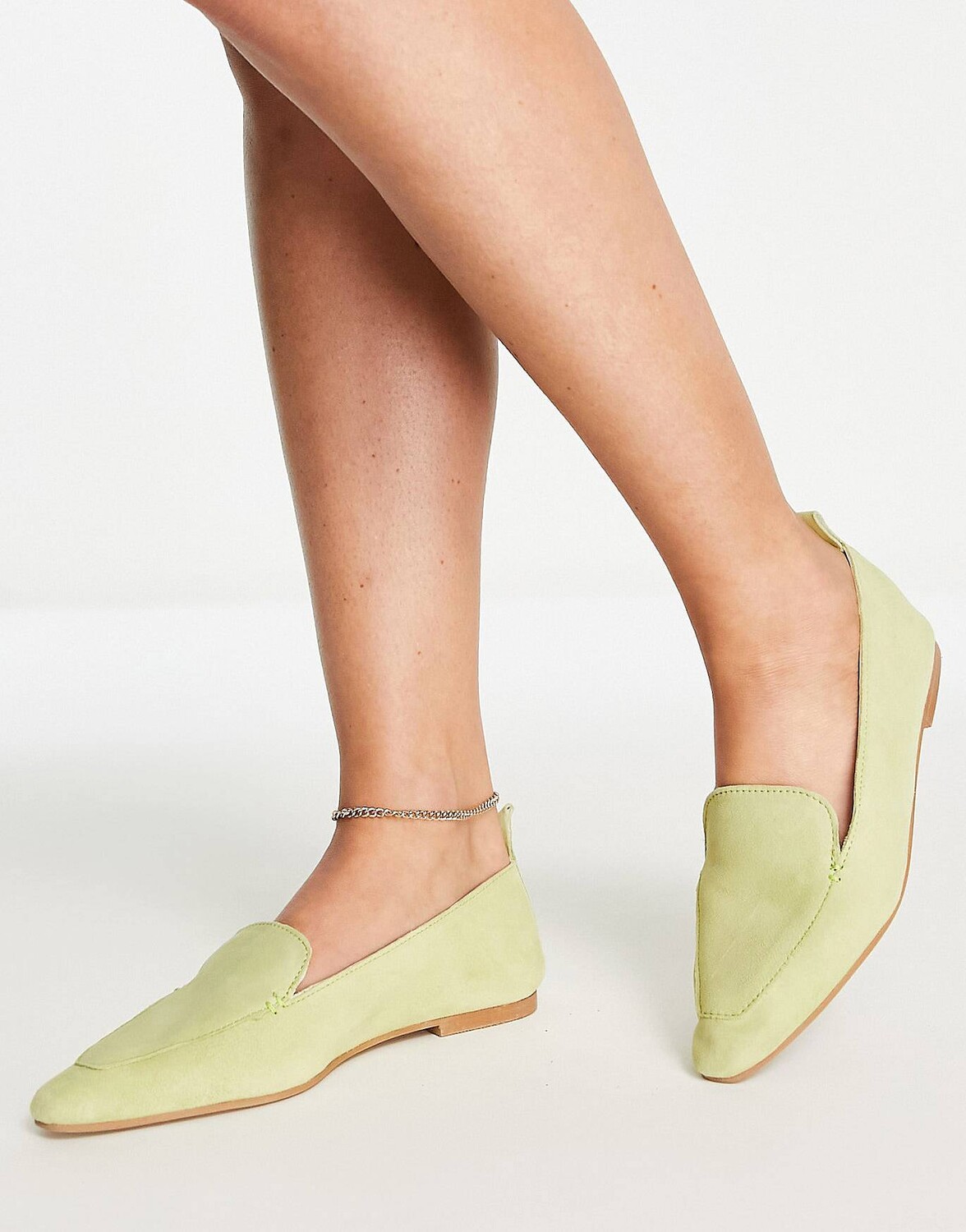 

Салатовые замшевые лоферы ASOS DESIGN Miley