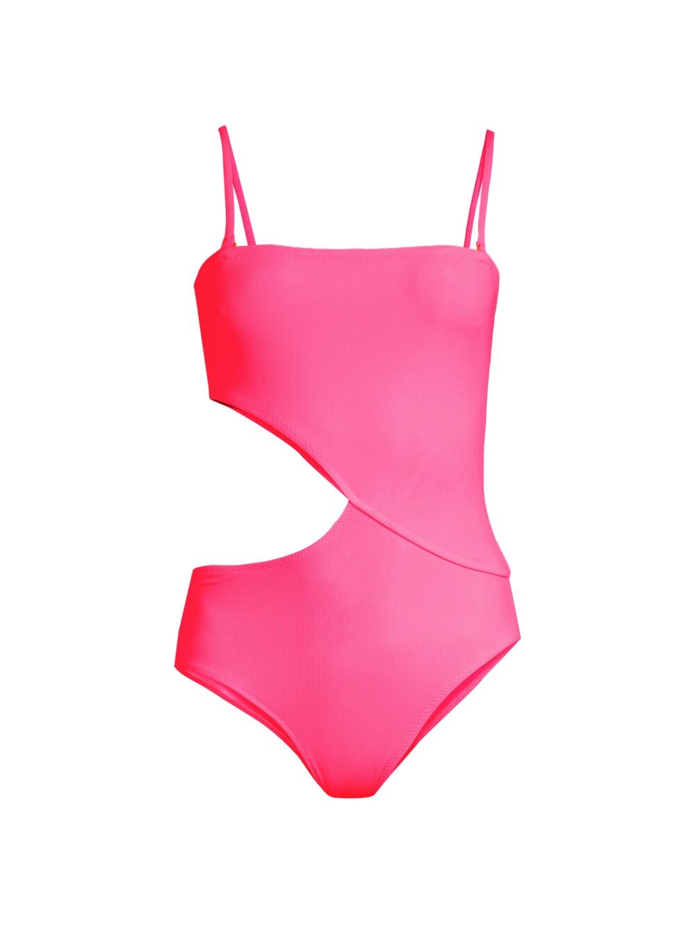 

Цельный купальник Cameron Crinkle в рубчик с вырезами Solid & Striped, розовый