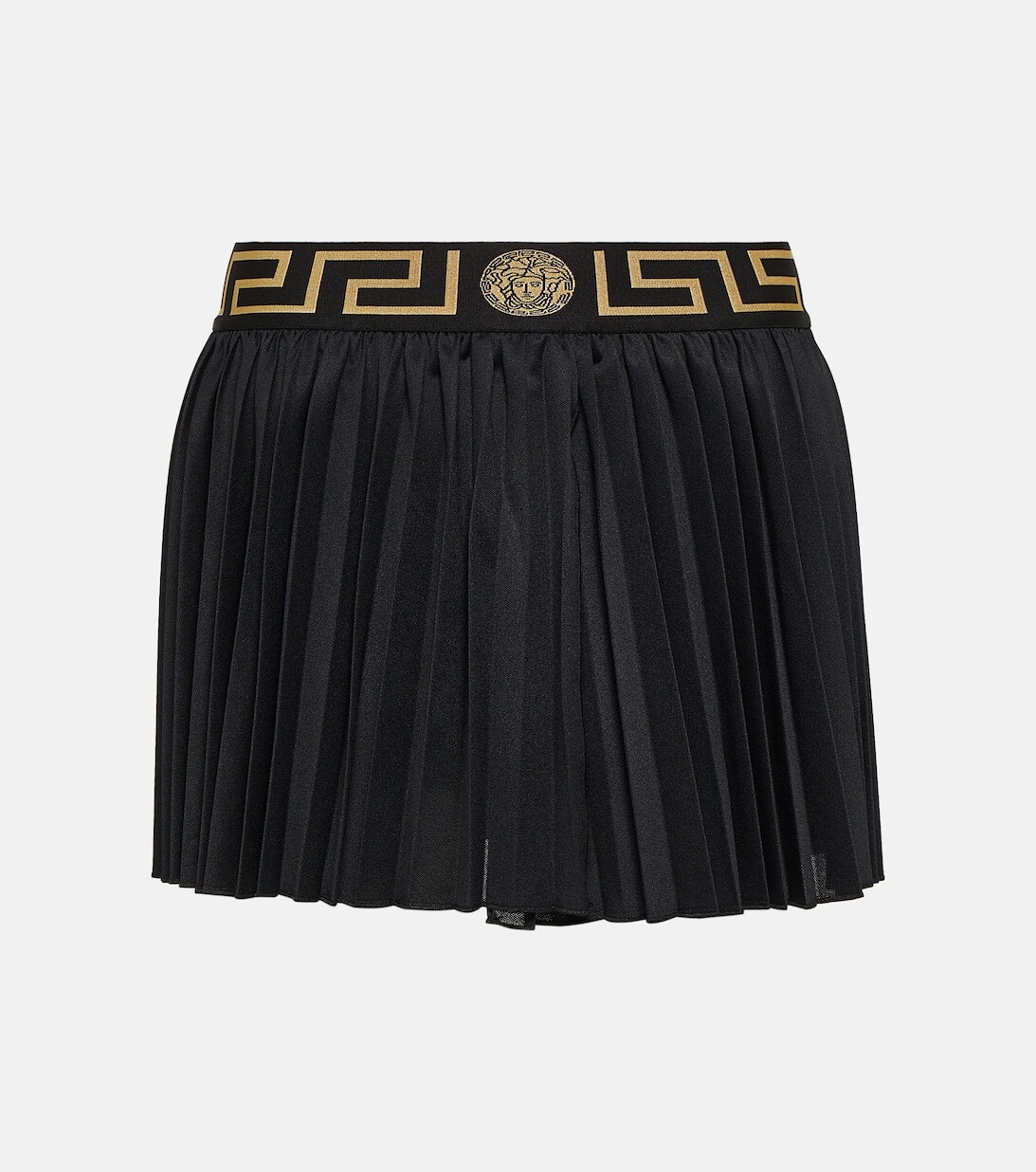 

Плиссированная мини-юбка Greca VERSACE, черный