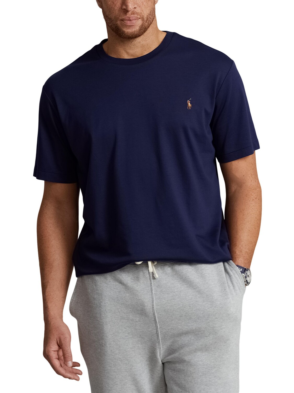 

Футболка с коротким рукавом Polo Ralph Lauren, темно-синяя, Синий