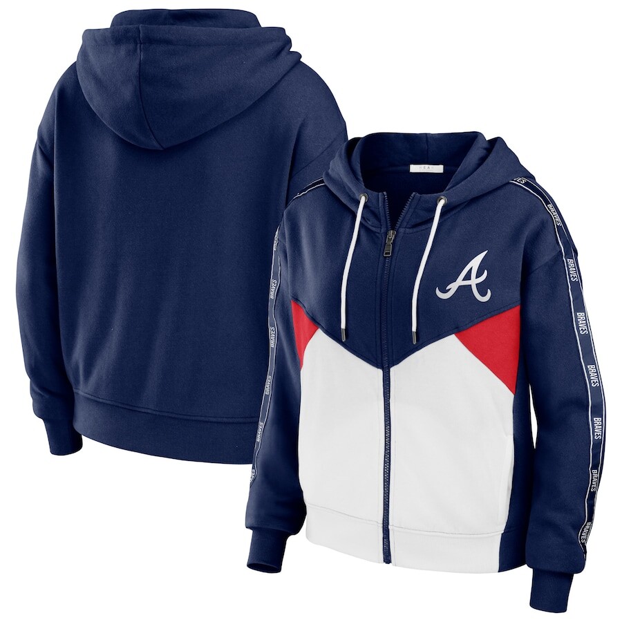 

Толстовка на молнии WEAR by Erin Andrews Atlanta Braves, нави