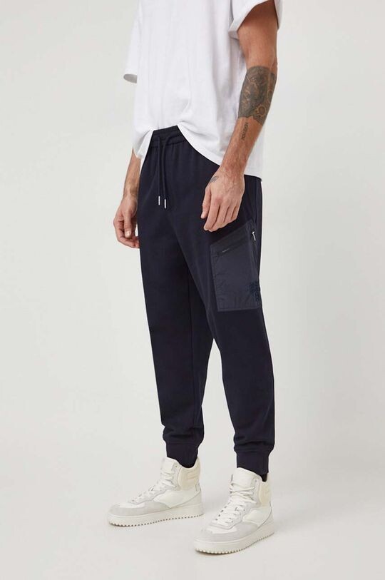 

Хлопковые спортивные штаны Armani Exchange, темно-синий
