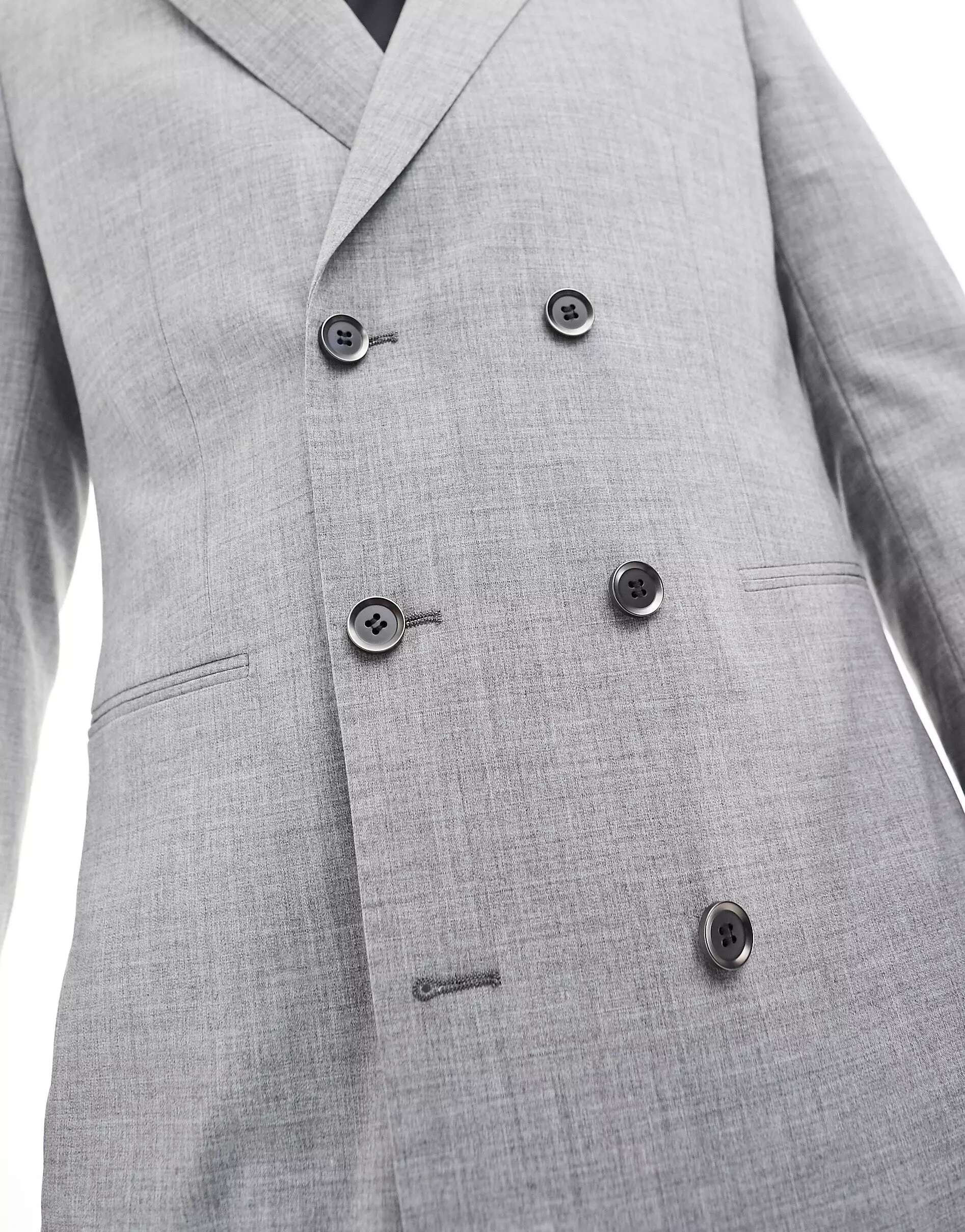 цена Серый двубортный пиджак Harry Brown