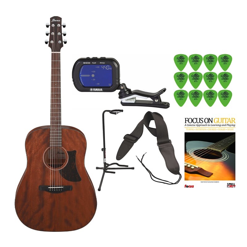 

Акустическая гитара Ibanez AAD140OPN со стойкой и комплектом аксессуаров Ibanez AAD140OPN Acoustic Guitar with Stand and Accessory Bundle