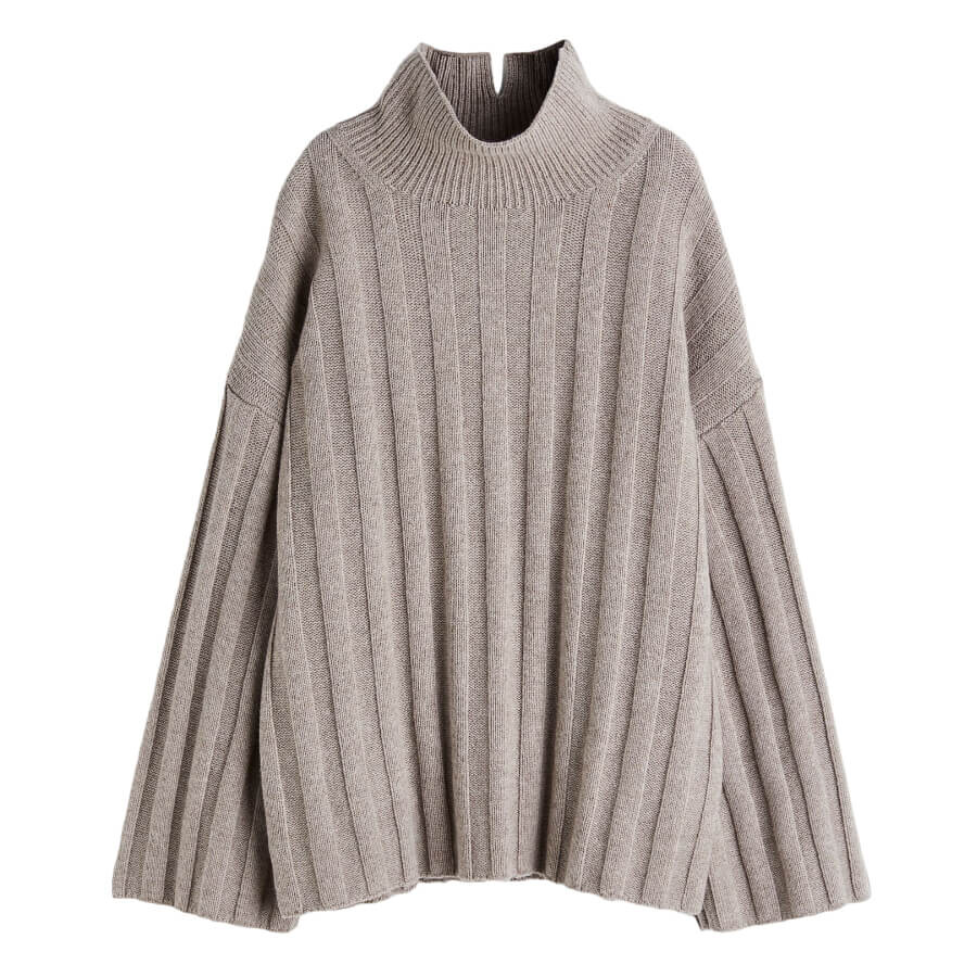 

Свитер H&M Trend Oversized Wool, светло-серый