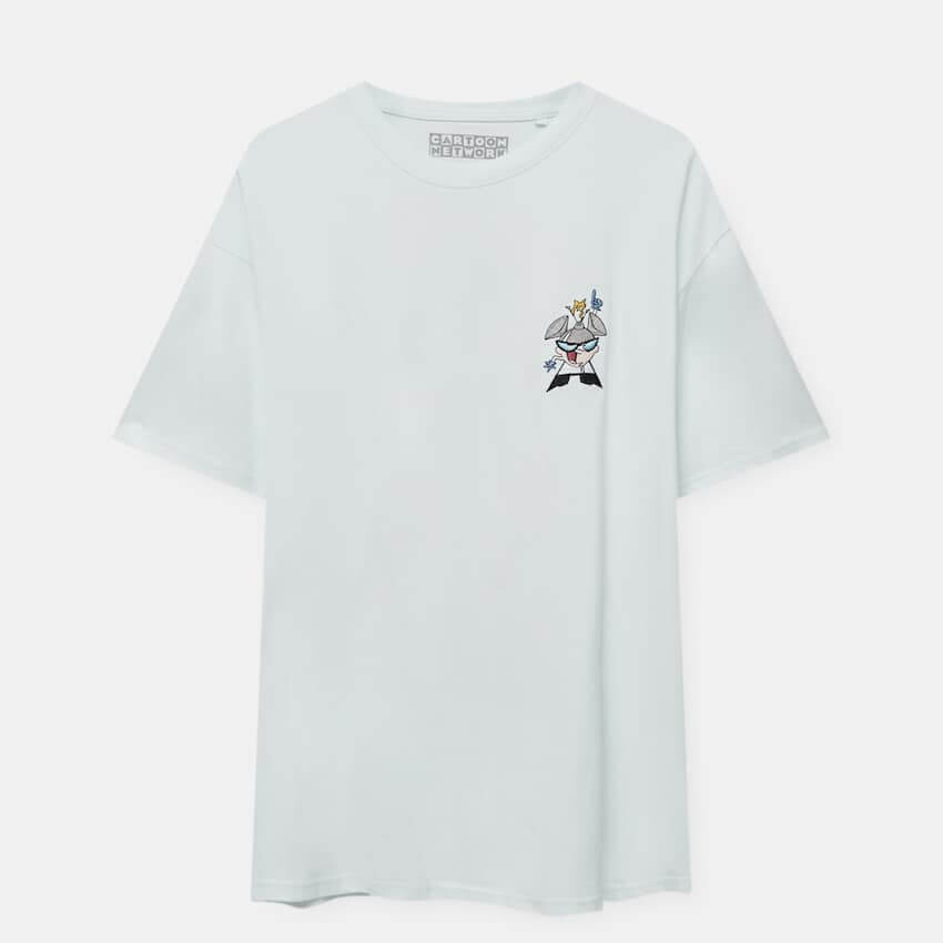 

Футболка Pull&Bear Cartoon Network, светло-голубой, Синий