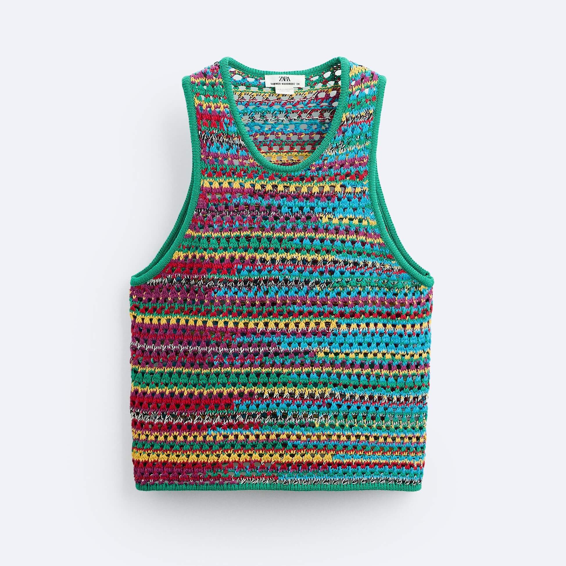 Топ Zara Crochet Knit Limited Edition, мультиколор