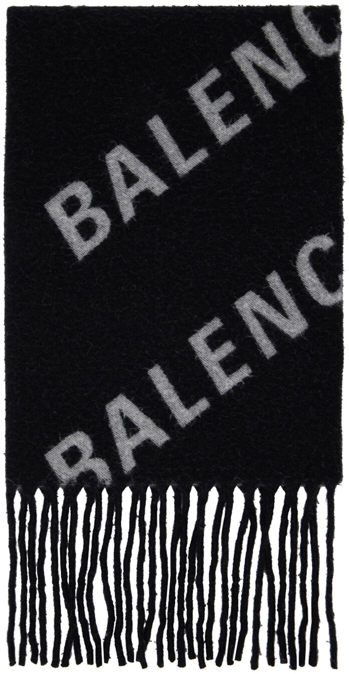 

Черный сплошной шарф-одеяло Balenciaga