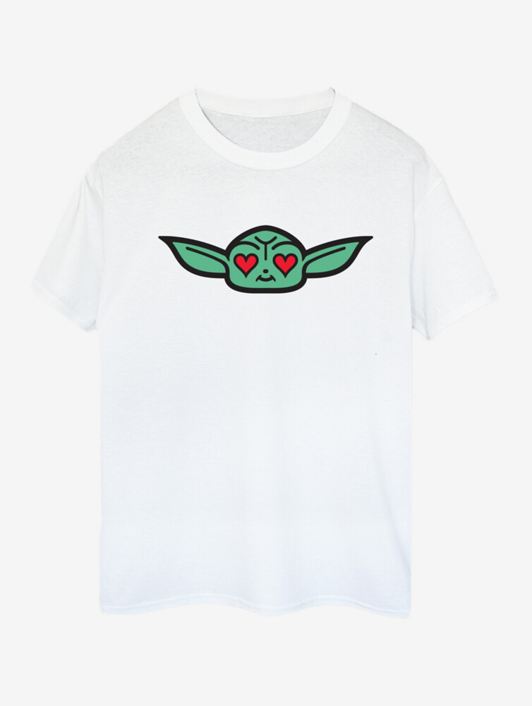 

NW2 Белая футболка для взрослых Mandalorian Grogu Face George., белый