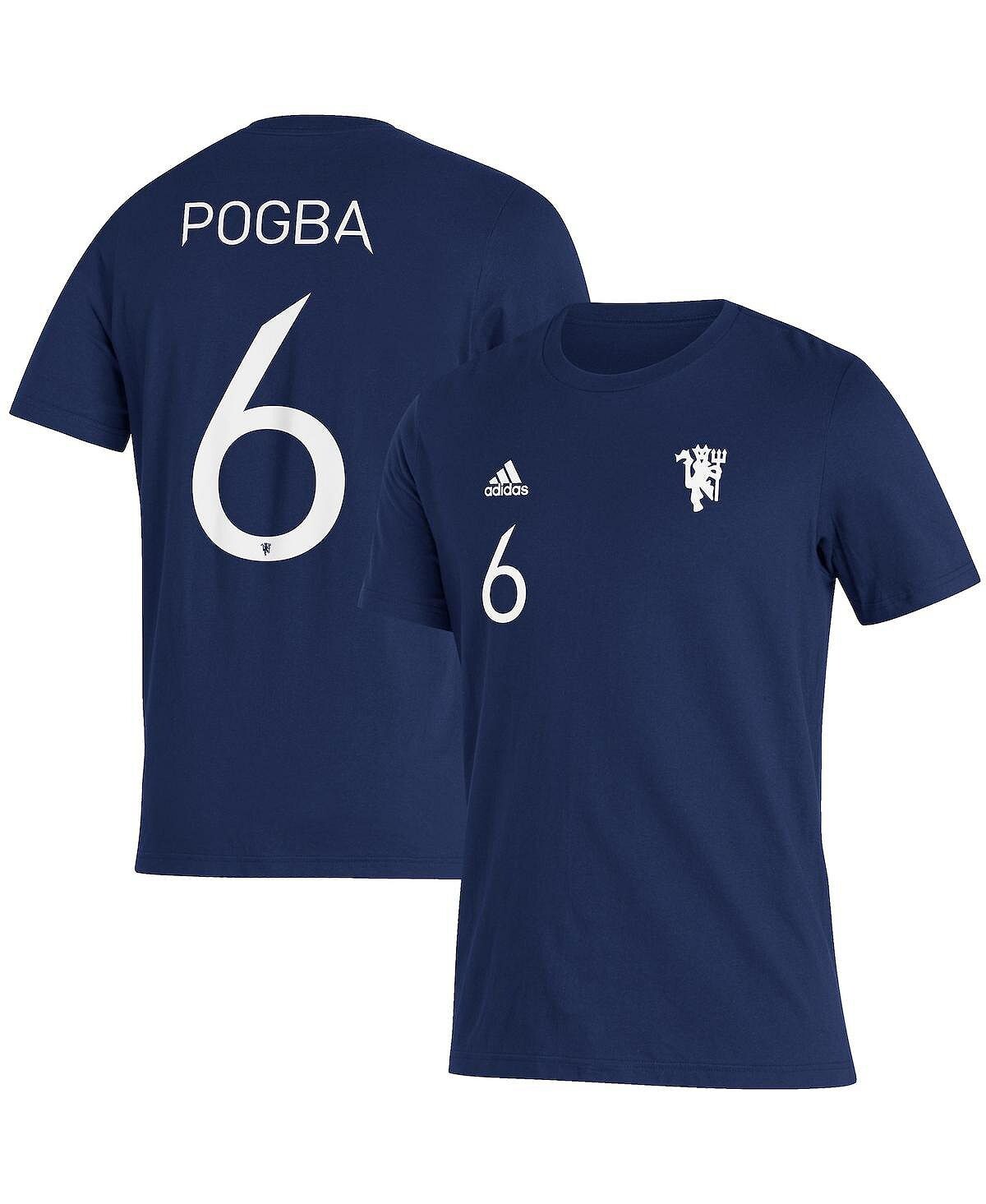 

Мужская футболка paul pogba темно-синего цвета manchester united с усилителем имени и номера adidas, синий
