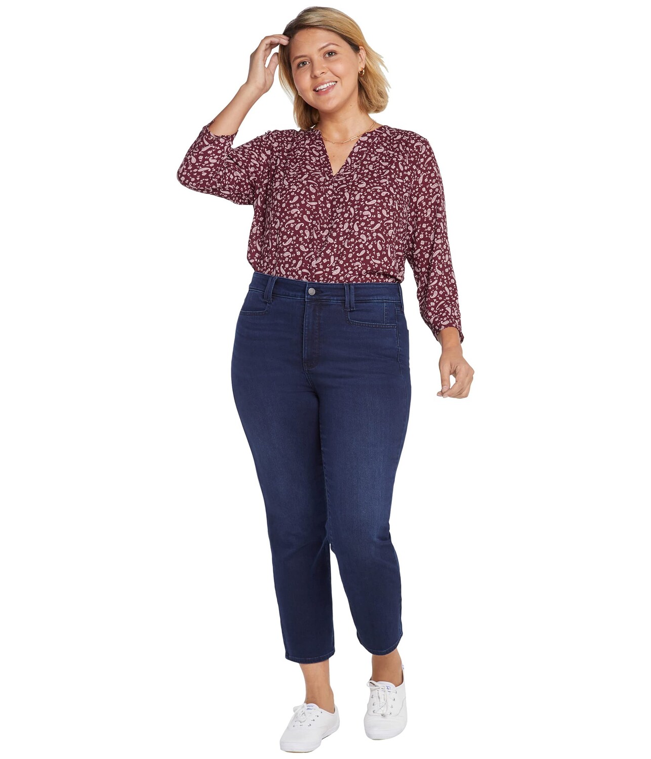 

Джинсы NYDJ Plus Size, Plus Size ThighShaper Straight Ankle Jeans in Waterbury