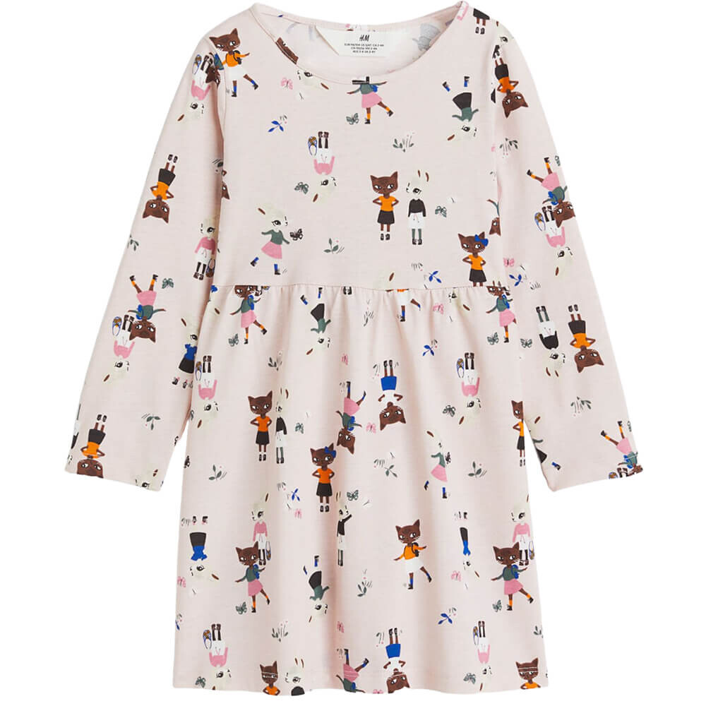 

Платье H&M Cotton Jersey, светло-розовый