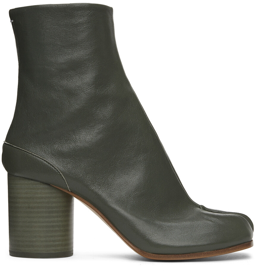 

Зеленые ботильоны таби Maison Margiela