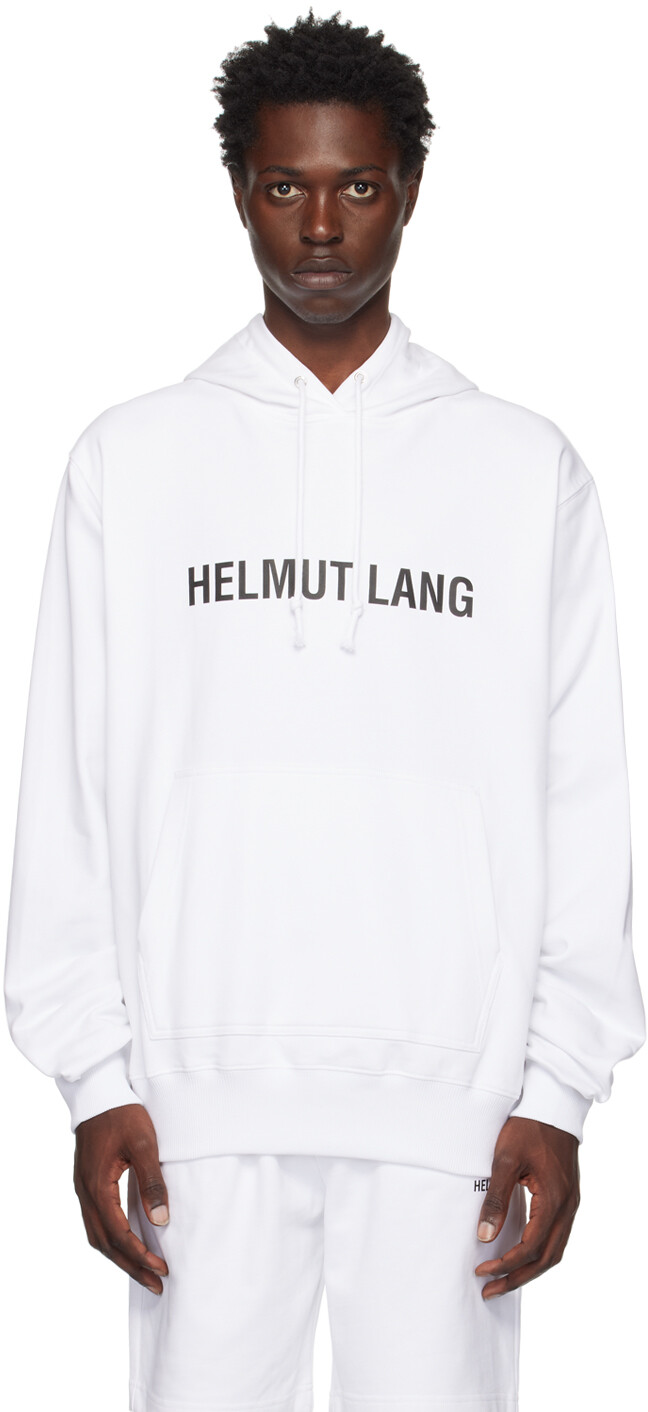 

Толстовка с капюшоном белого цвета Helmut Lang