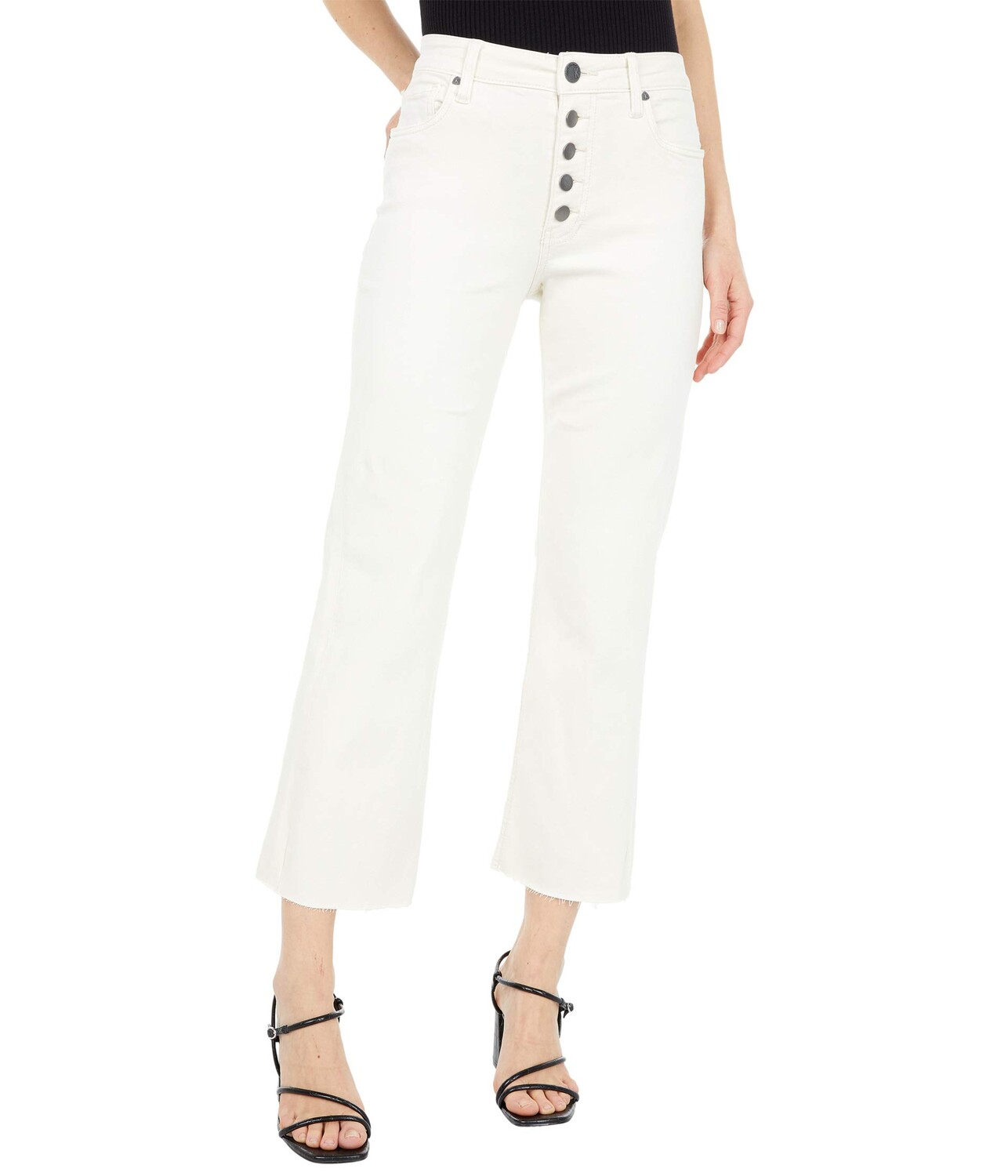 

Джинсы KUT from the Kloth, Kelsey High-Rise Crop Straight in Ecru