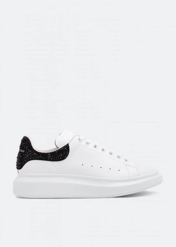 Кроссовки ALEXANDER MCQUEEN Oversized sneakers, белый сливовый шерстяной кашемировый свитер с воротником стойкой и вышивкой alexander mcqueen