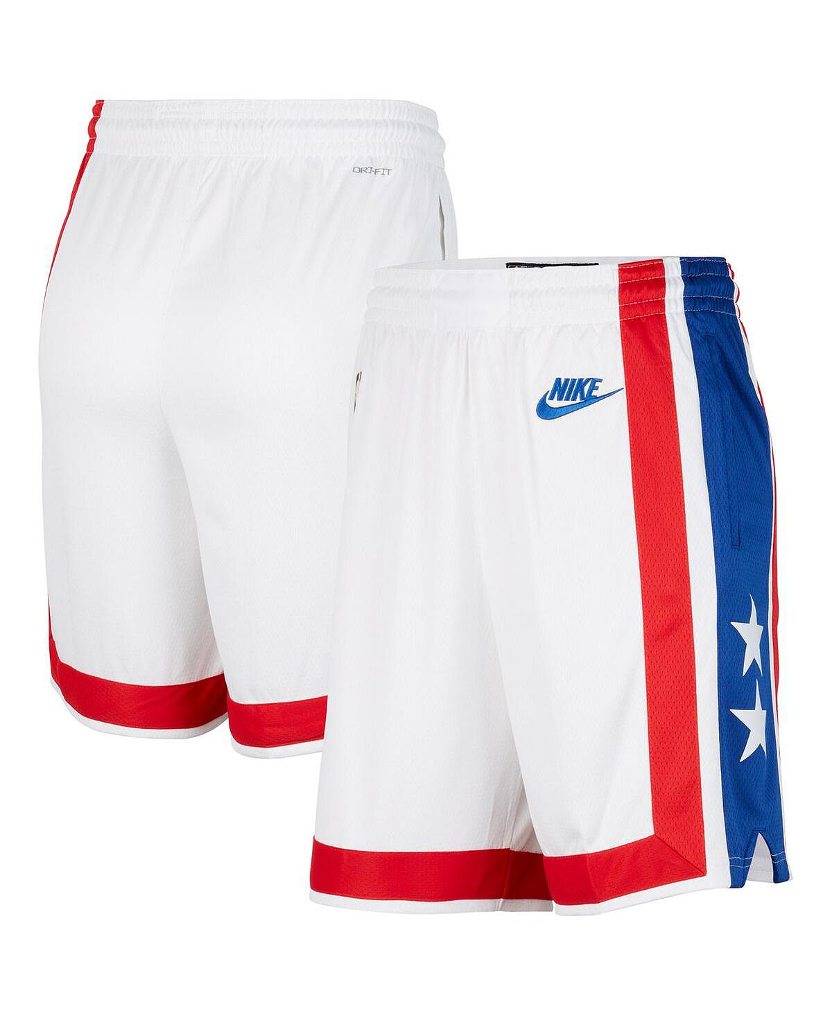 Мужские белые и синие шорты brooklyn nets 2022/23 classic edition swingman performance Nike, мульти