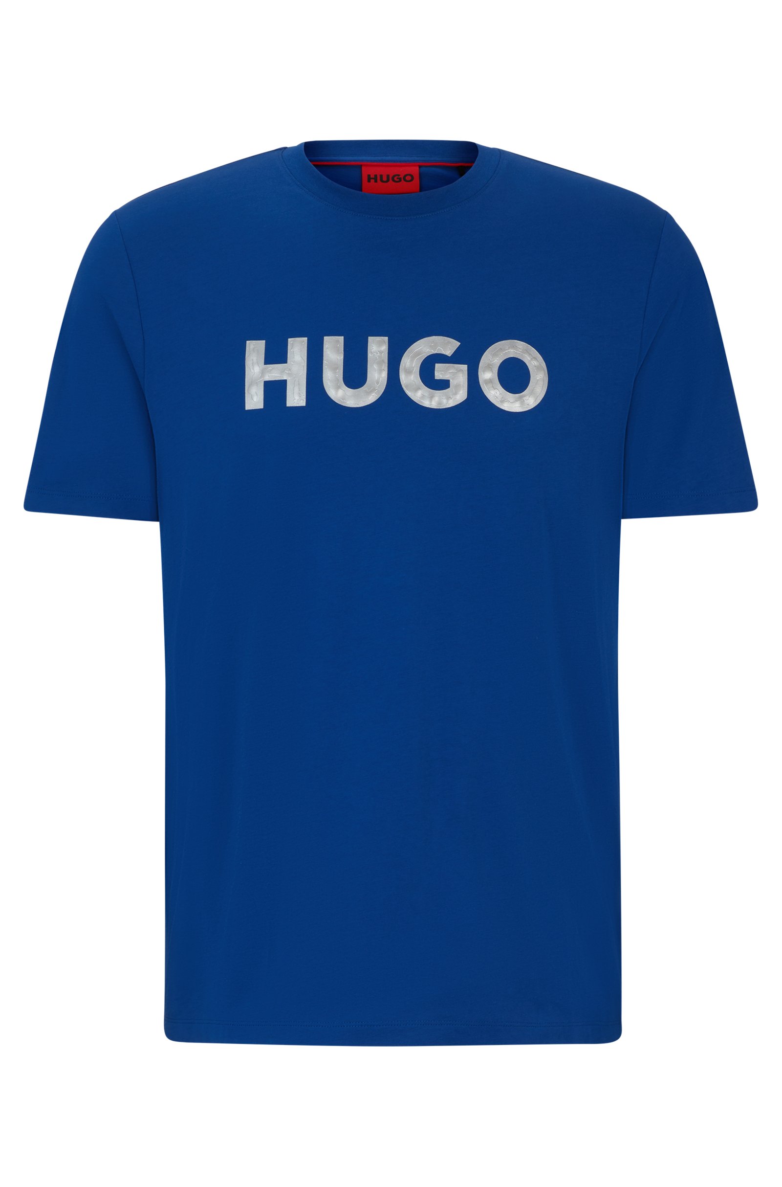Футболка Hugo Cotton-jersey With 3d Logo, синий
