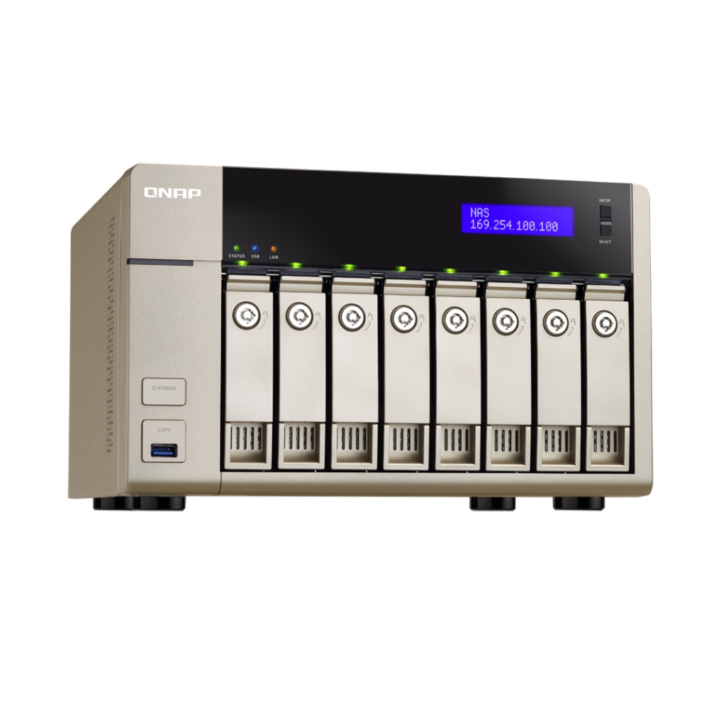 Сетевое хранилище QNAP TVS-863+, 8 отсеков, 16 ГБ, без дисков, золотой набор karcher для подключения электроинструмента 2 863 112 0