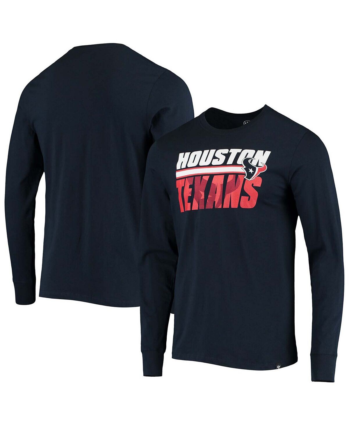 

Мужская темно-синяя футболка с длинным рукавом houston texans shadow '47 Brand, синий