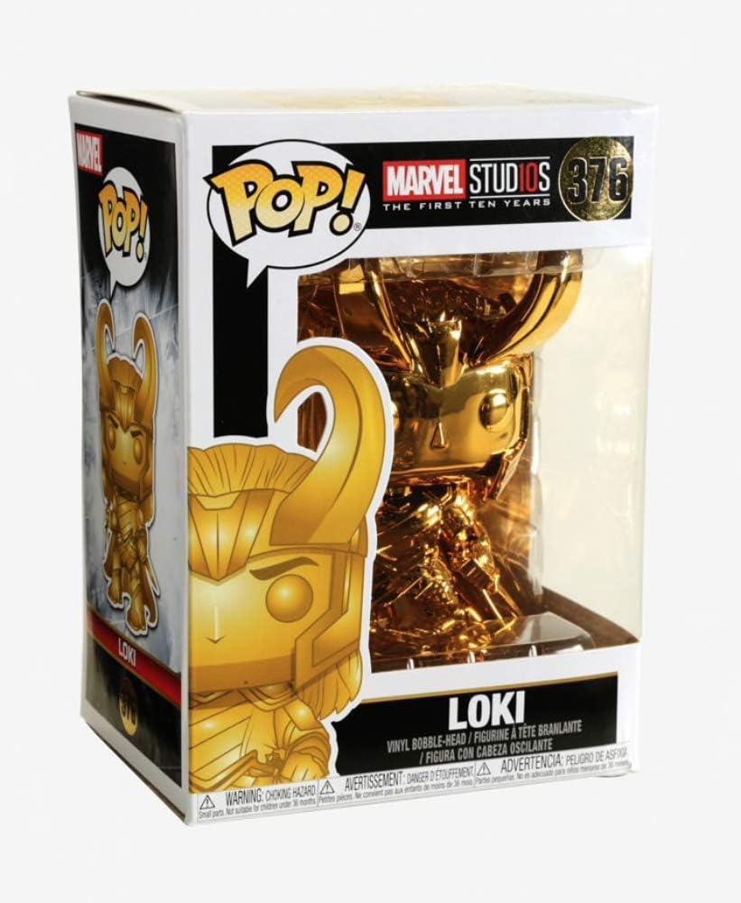 Фигурка Funko Pop Marvel: Marvel Studios 10 - Loki (Gold Chrome) Collectible Figure