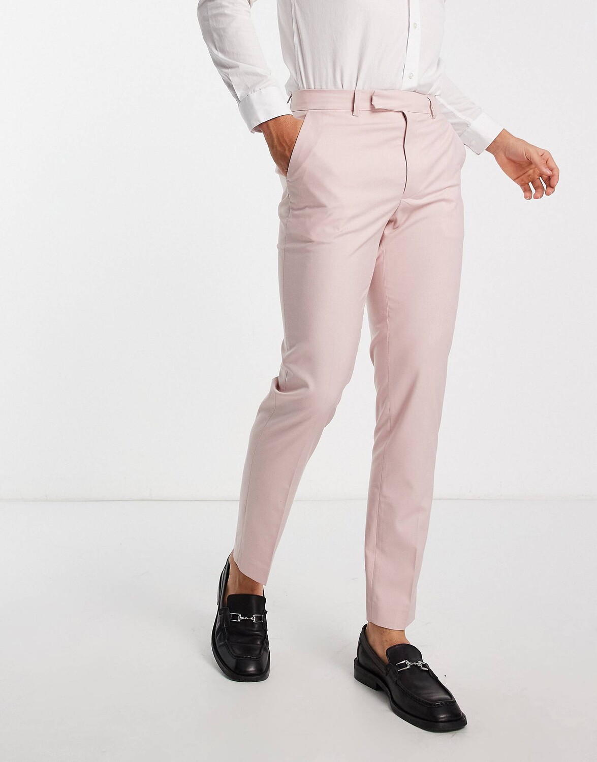 

Розовые узкие элегантные брюки ASOS DESIGN