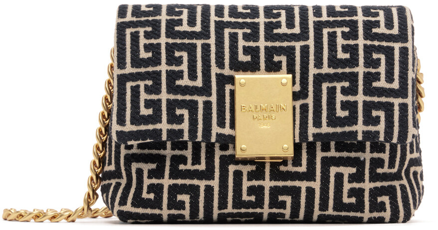 

Черная мини-сумка 1945 Off-White Balmain