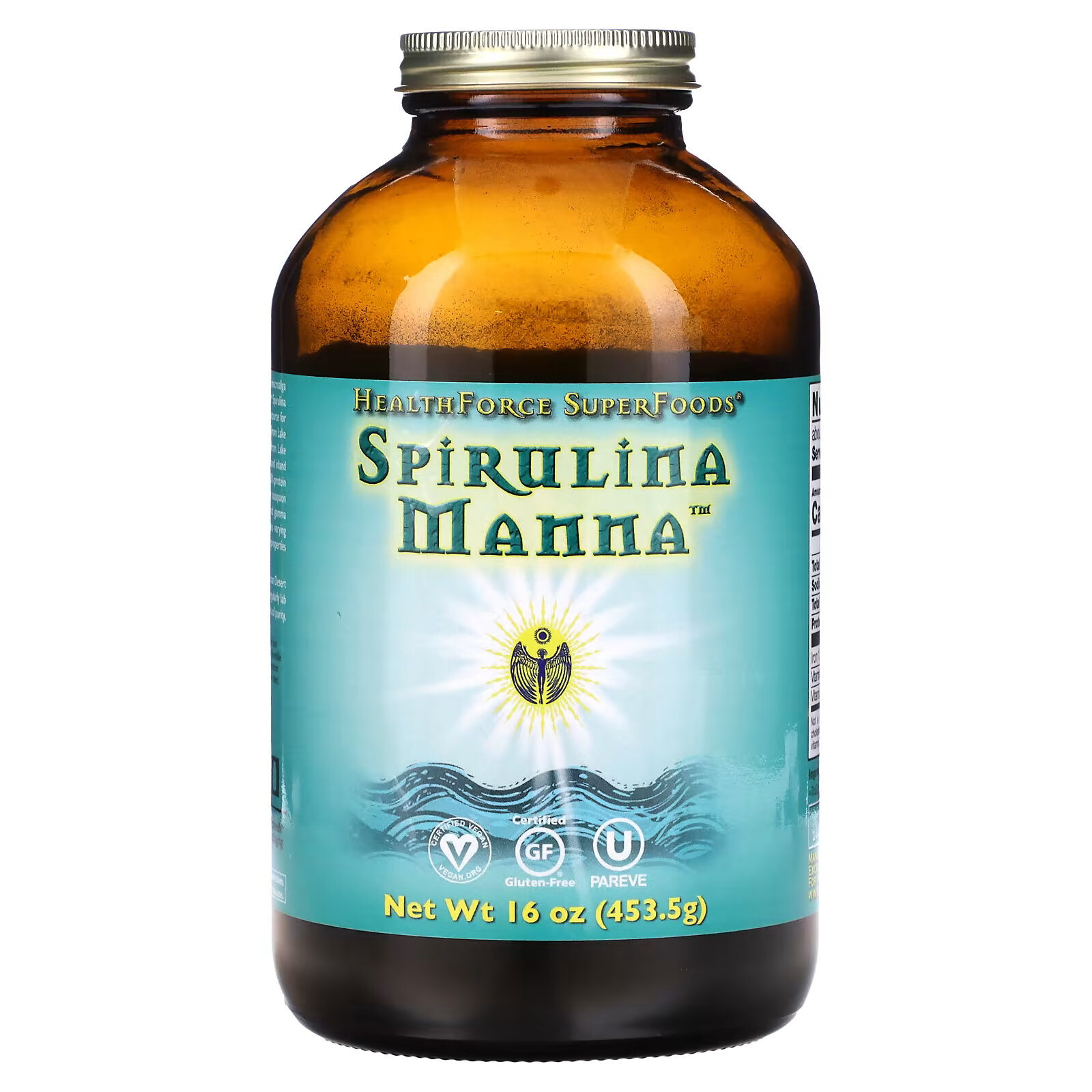 HealthForce Superfoods, Spirulina Manna, 453,5 г (16 унций) цена и фото