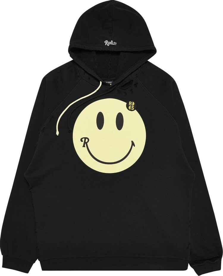

Худи Raf Simons 50th Anniversary Hoodie With Smiley Print 'Black', черный