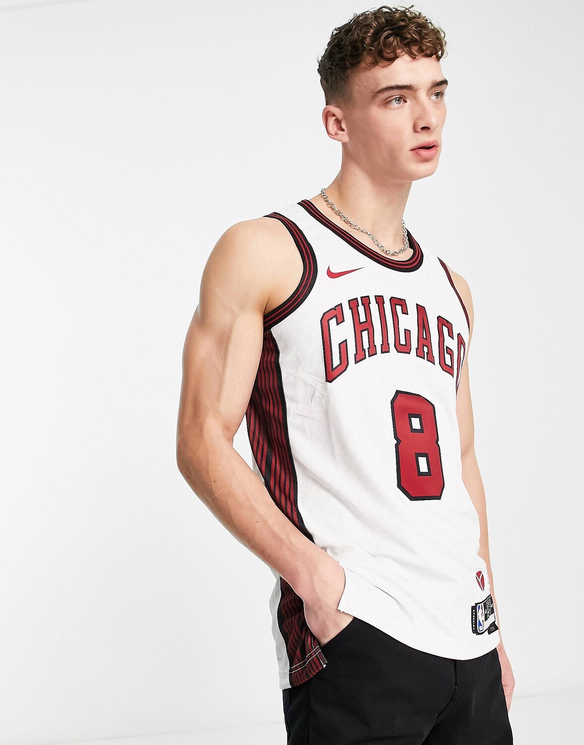 

Белый жилет из джерси Nike Basketball NBA Chicago Bulls Dri-FIT City Edition