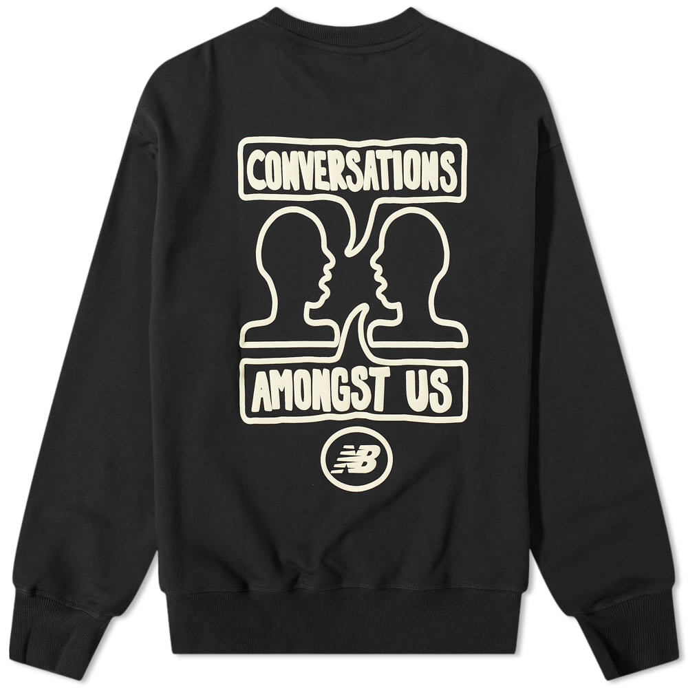 

Толстовка New Balance Logo Crew Sweat 'Conversations Amongst Us', Черный