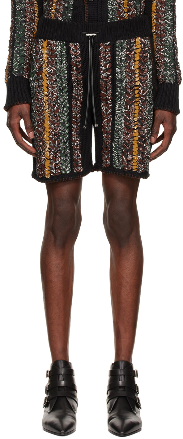 

Черные хлопковые шорты AMIRI