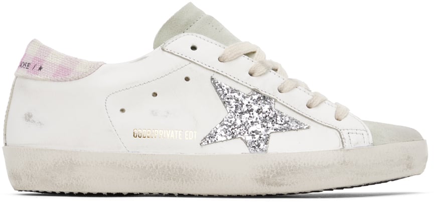 

SSENSE Эксклюзивные бело-серые кроссовки Super-Star Golden Goose