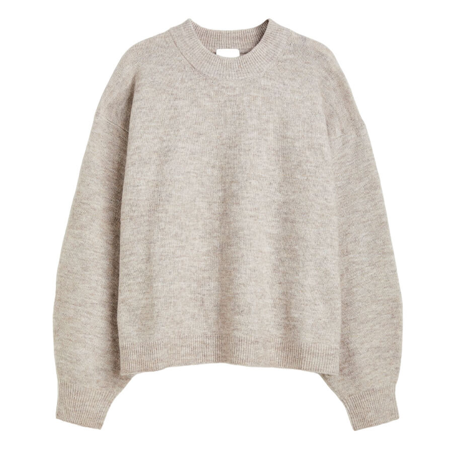 

Свитер H&M Everyday Fashion Knit, светло-бежевый меланж