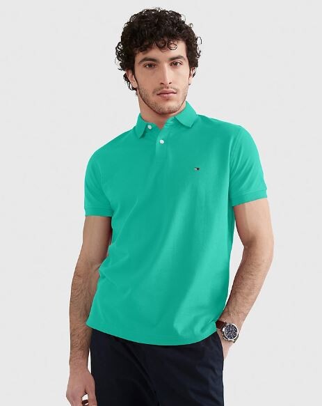 

Футболка-поло Tommy Hilfiger Regular Fit, зеленый