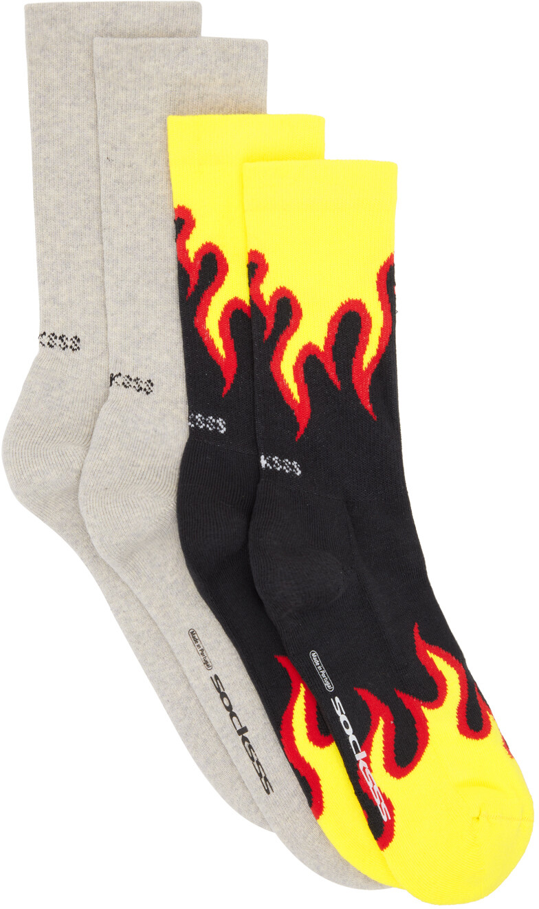

Набор из двух пар серых и черных носков SOCKSSS