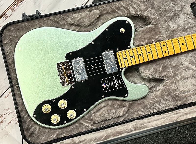 Fender American Professional II Telecaster Deluxe MN 2022 Mystic Surf Green New Unplayed Auth Dlr 8lb5oz #944 American Professional II Telecaster Deluxe HH MN fender american professional ii telecaster deluxe mn 2022 mystic surf green us22040742 7lb 8 8 oz american professional ii telecaster deluxe with maple fretboard