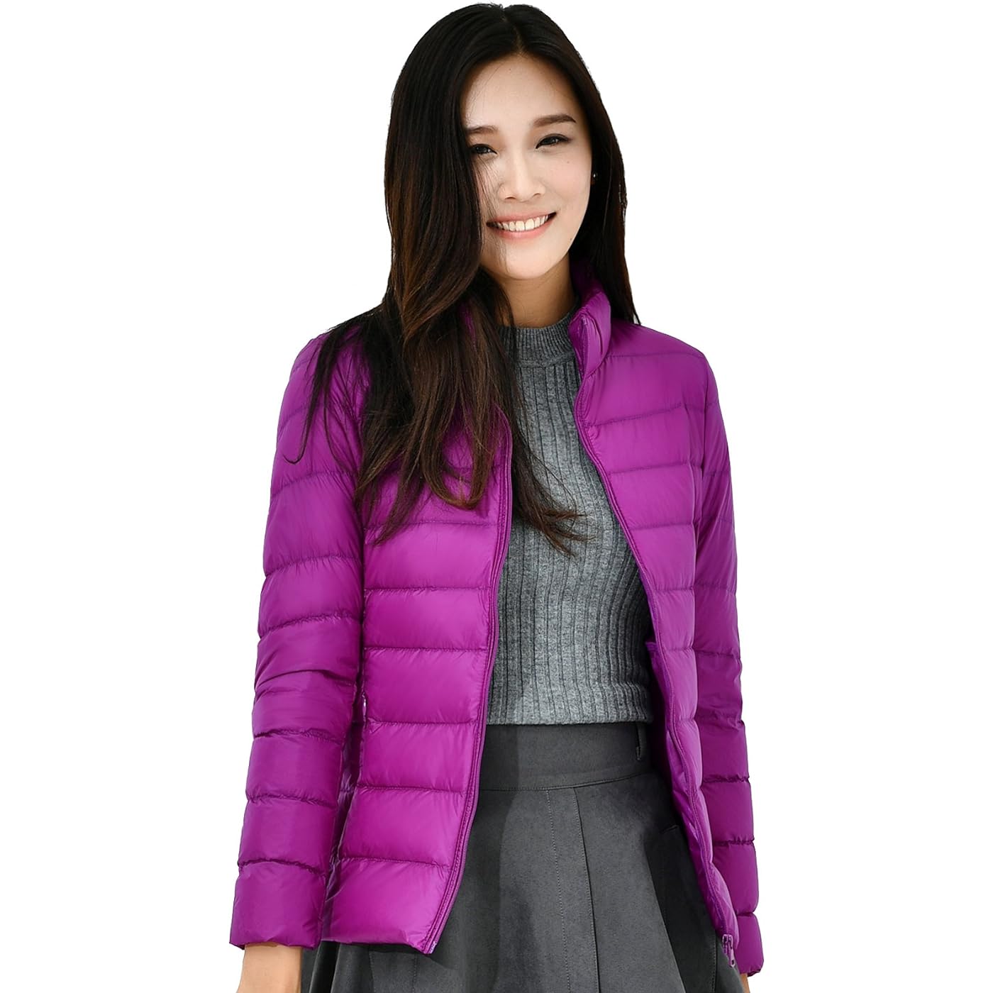 Пуховик Mangadua Lightweight Packable Stand Collar Duck Down, фиолетовый мужская хлопковая куртка с воротником стойкой свободная утепленная парная куртка зимний пуховик 2022