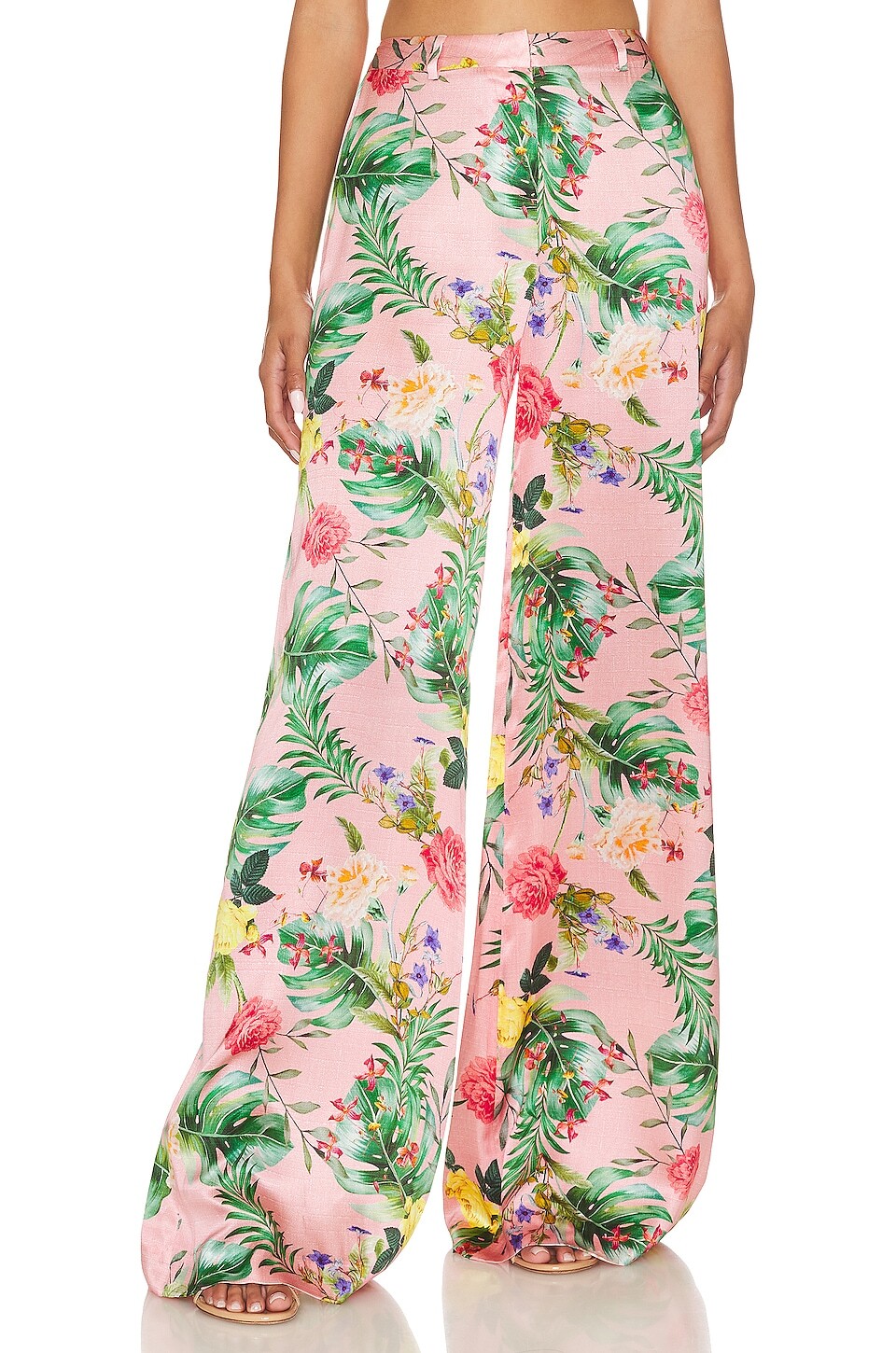 

Брюки L'AGENCE Gavin Wide Leg, цвет Pink Blush Tropical Floral