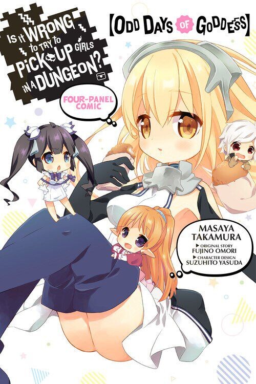 

Манга Is It Wrong to Try to Pick Up Girls in a Dungeon Four-Panel Comic: Odd Days of Goddess Manga